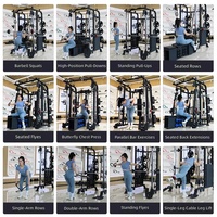 Machine Smith Commerciale Multifonctionnelle pour Squat, Équipement de Fitness Intérieur Complet, Banc de Musculation, Cage de Puissance