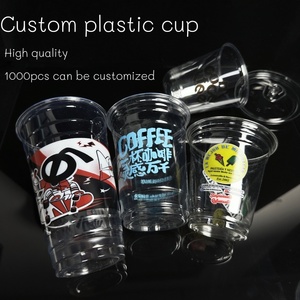 Atacado Personalizado Impressão Do Logotipo Vasos Plsticos Con Tapa Domo Transparente Helado Verre En Plastique Suco De Plástico Baixo Preço - Product Image 4