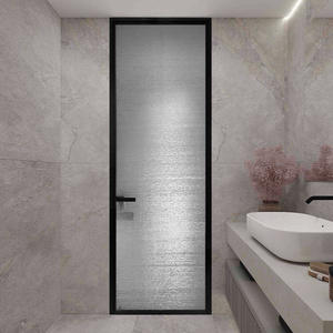 Porta da Bagno in Vetro Colorato e Lega di Alluminio Stile Moderno Bingchen, Divisorio per Balcone, Porta da Bagno - Product Image 3