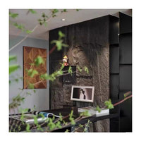 Fausse pierre de luxe PU imperméable 3D Panneau mural décoratif feuille de placage de pierre