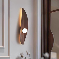 Applique murale LED moderne en fer, forme feuille nordique, lumière blanc chaud pour chambre, salon, escalier, couloir, entrée