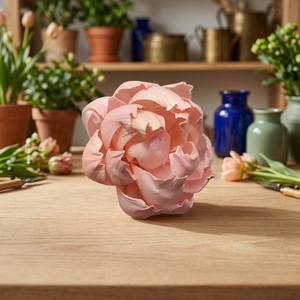 Flores Decorativas Artificiales de Madera Sola, Venta al Por Mayor, Hechas a Mano en Tailandia, Blancas, Ecológicas, 8 CM, para Bodas - Product Image 3