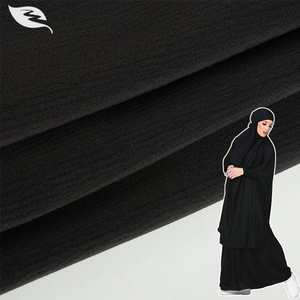 Hersteller von Japan/Koreanisch Black Abaya Stoff Moos Krepp für Frauen Kleid Polyester Krepps toff für Abaya - Product Image 1
