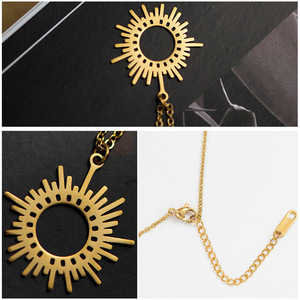 Collar de tenis de acero inoxidable para mujer, colgante de estrella de lata, ducha libre de deslustre, novedad - Product Image 4