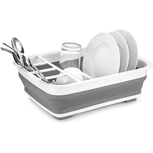 Collapsible Plastic Eco-Friendly Drying <b>Dish</b> Storage Rack <b>Dish</b> Drainer Kitchen Counter RV Campers Portable Organize - Product Image 1