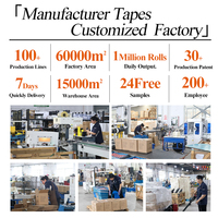 Joint d'emballage à faible bruit BOPP Carton imprimé Logo pas d'adhésif silencieux bruyant emballage OPP personnalisé ruban transparent usine Transparent