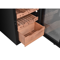 VI40C, vente directe d'usine, réfrigérateur électrique à cigares, refroidisseur en bois, armoire en cèdre espagnole, compresseur 118L, humidificateur à cigares