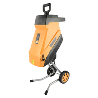 Broyeur de bois électrique haute puissance VORAN avec disque de coupe rotatif, ensemble d'équipement de broyage de brindilles pour l'entretien paysager domestique
