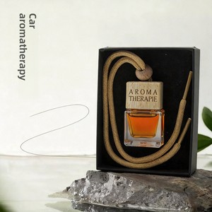 Ensemble de pendentifs désodorisants pour voiture, style européen et américain, en verre haut de gamme, boîte cadeau noire, incluant des huiles essentielles d'aromathérapie pour voitures - Product Image 2