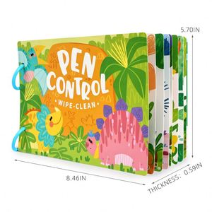 Cahier d'activités préscolaires pour enfants de 3 ans et plus, avec contrôle du stylo, effaçable, pour l'écriture - Product Image 6