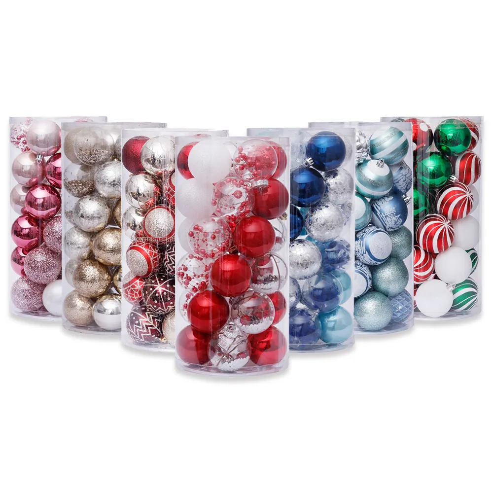 6 CM 30 PCS Plástico Bola De Natal Enfeites Cor Decorações De Natal Bolas Bola de Navidad arbol de navidad cosa de navidad
