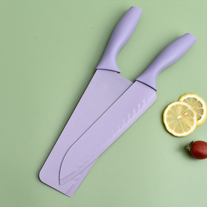 Mới sáng tạo ý tưởng sản phẩm 2025 6 cái đầy màu sắc dao thép không gỉ thiết lập với người giữ dao và lúa mì rơm thớt - Product Image 3