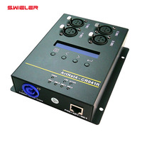 Décodeur Art-Net pour Scène, Boîtier Métallique, Adaptateur RJ45 vers XLR, Amplificateur DMX, Extenseur Réseau Artnet DMX512 Suspendu