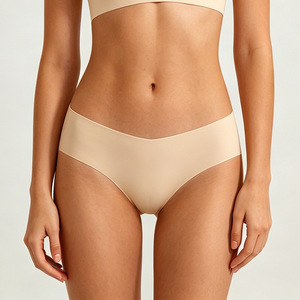 Sous-vêtements pour femmes grande taille avec logo personnalisé, <span class=keywords><strong>culotte</strong></span> invisible basique ultralégère en microfibre, coupe ajustée, bikini sans couture - Product Image 4