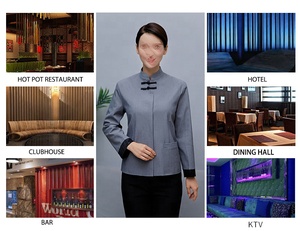 Tùy chỉnh đồng phục vệ sinh Áo sơ mi dài tay áo đồng phục tẩy tế bào chết cho quần áo làm việc đồng phục khách sạn cho vệ sinh - Product Image 6