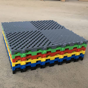 Tapis de salle de bain <span class=keywords><strong>Auto</strong></span> salon de beauté en plastique Grille d'épissure de sol Grille de drainage tapis antidérapant <span class=keywords><strong>Garage</strong></span> carrelage de sol - Product Image 6