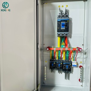 Ensemble complet de <span class=keywords><strong>tableau</strong></span> de distribution principal <span class=keywords><strong>triphasé</strong></span> 400A avec 22 voies 63A RCBO et SPD, hybride, avec verrouillage, indice de protection IP31, pour appartement - Product Image 1