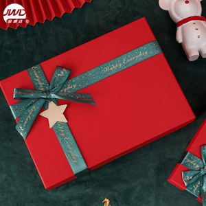 Caja de regalo de papel de navidad roja pequeña de Año Nuevo Chino personalizada, embalaje con cinta - Product Image 2