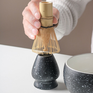 แปรงมัทฉะแบบญี่ปุ่น4 5 7 8ชิ้นเครื่องมือตีชาข้ามพรมแดนสำหรับพิธีชงชาและกาแฟชุดกล่องของขวัญและชาม - Product Image 4