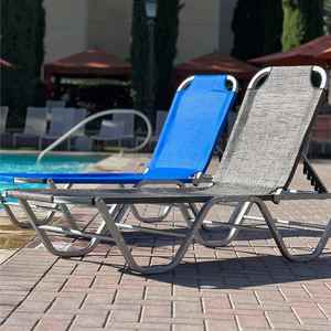 Chaise longue en aluminium, chaise longue de jardin réglable, chaise longue de plage, chaise longue de terrasse, chaise longue de piscine, chaise longue inclinable à cinq positions, légère - Product Image 5