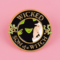 Épinglette en émail personnalisée sur le thème des sorcières, badge métallique personnalisé pour Halloween, idéal pour les fêtes effrayantes, les événements, les cadeaux promotionnels et les souvenirs