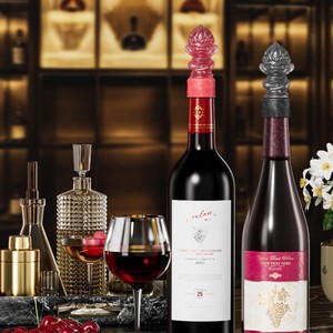 Bouchon de bouteille de vin en silicone Monkey King, rouge et noir, hermétique pour bouteilles de vin - Product Image 3