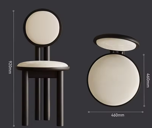 Chaise de salle à manger en bois vintage française avec dossier rembourré pour <span class=keywords><strong>restaurant</strong></span> et hôtel |   Commercial |   Fournisseur d'usine - Product Image 3