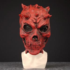 Esqueleto Guerrero máscara de látex <span class=keywords><strong>muerte</strong></span> diablo Horror Halloween Cosplay mascarada cambio de cara fiesta de Carnaval - Product Image 2
