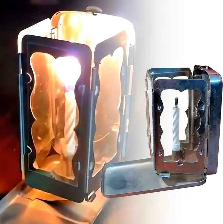 Folding Pocket Candle Lantern Collapsible Lamp Portable Decorative Camping
