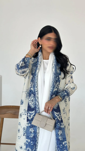 Vestido largo plisado con estampado elegante, modesto y lujoso de LEDUO, estilo kimono, pashmina, abaya. - Product Image 2