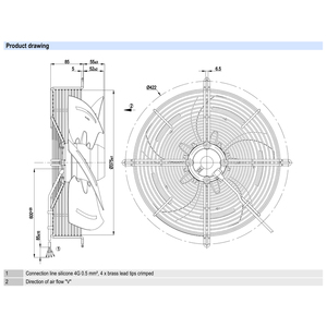 Ventilateurs axiaux électriques ebmpapst S4E350-AP06-30 350 mm 137 W 230 V AC, ventilateurs de climatisation, ventilateurs de refroidissement axiaux - Product Image 3