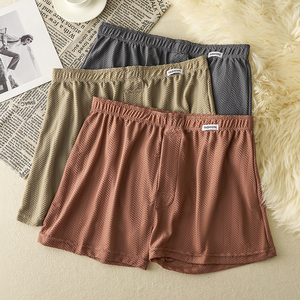 8251 Boxers en soie glacée pour hommes, sous-vêtements, pantalons de détente pour la maison et la plage, slips <span class=keywords><strong>boxer</strong></span>, usine chinoise, en stock, vente en gros, logo personnalisé - Product Image 1