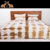 Ensemble de draps en coton 100% de haute qualité, tie-dye, avec housses de coussin, écologiques, 200TC, literie moderne pour la maison