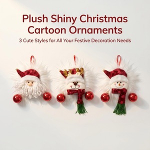 Christmas Plush Santa Claus Figurine Pendant Creative Christmas <b>Tree</b> <b>Ornament</b> Long-pile Hanging Decoration - Product Image 3