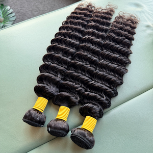 Extensiones de Cabello Humano Remy Brasileño 100% Natural, Ondulado Profundo, Paquetes de Cabello de 100g, 12-32 Pulgadas, Color Negro Natural, Venta Directa de Fábrica - Product Image 5