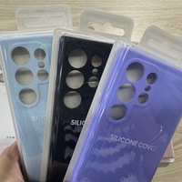 Avec boîte d'emballage Solid Color Liquid Silicon Back Cover Case For Samsung Galaxy S24 S24 Plus S24 Ultra
