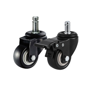 Rueda universal doble de PVC y metal dorado con resorte a presión para baño moderno, de 15 pulgadas, con varilla de tornillo de 2 pulgadas, para muebles. - Product Image 3