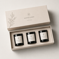 Boîtes rigides gaufrées de luxe personnalisées avec logo imprimé en quadrichromie, couvercles de pots à bougies recyclables, inserts pour boîtes à bougies
