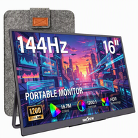 Moniteur de jeu portable InnoView 16 pouces, double USB C, prise audio 3,5 mm, compatible avec les consoles de jeu PS5, Xbox, Steam Deck
