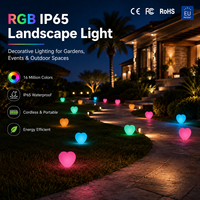 COOLQING Vente en gros de lampes LED RGB pour l'aménagement paysager, étanches IP65, certifiées CE, télécommandées, pour Noël, Halloween, mariage, maison, jardin, en forme de cœur