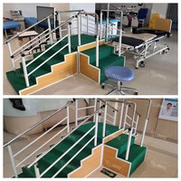 Équipement de rééducation pour la marche et la réadaptation de la gaité, avec capacité de montée d'escaliers à 3 niveaux et hauteur réglable, pour usage domestique et hospitalier