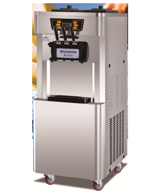 Stainless Steel Ice Cream  Making Machine  Maker With 3 Flavors for Cream Strawberry Chocolate Small Ice Cream Making Machine