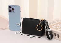 Dompet Wanita Model Baru 2026, Dompet Koin Kulit PU, Tas Kecil dengan Tali Gantung, Tas Clutch Gaya Vintage, Gantungan Kunci, Dompet Tangan