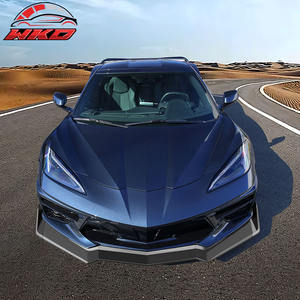 ลิ้นกันชนหน้าสำหรับเชฟโรเลต คอร์เวทท์ ซี8 ปี 2020-2025 ชุดสปอยเลอร์ ABS 5 ชิ้น สีดำด้าน พร้อมดิฟฟิวเซอร์และแผ่นกันกระแทก - Product Image 2