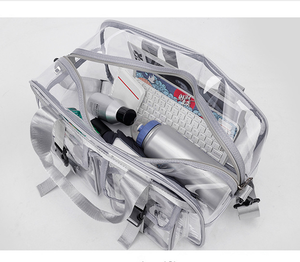 Customized Fashion Transparent PVC <b>Medium</b> Multi Layer Travel Storage <b>Bag</b> - Product Image 3
