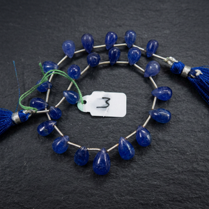 Perles en Tanzanite Naturelle Bleue de Haute Qualité, Forme Goutte d'Eau Briolette, 75 Carats, 5x7-5x8MM, Certifiées par un Certificat Tierce Partie, Petit Lot en Gros - Product Image 3