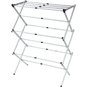 White 3-Tier Compact Folding Accordion Drying Rack