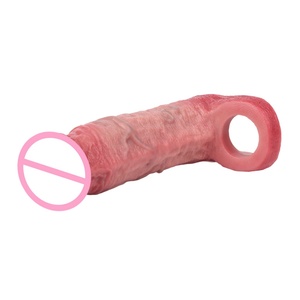 OS-ADL5089 Silicone Penis Cover 17.6cm Skin Feeling <b>Dildo</b> Sheath Cock Extender Delay Ejaculation Condom Sex Toys for Men Couple - Product Image 3