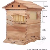 Kit Complet 7 Pièces Auto-Écoulant pour Ruche d'Apiculture, Cadre de Ruche à Miel en Bois de Sapin de Chine