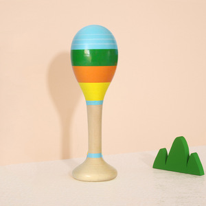 Maracas de Madera Coloridas, Instrumento de Percusión Orff, Juguete Musical Educativo para Niños, Sonajero, Maraca de Juguete - Product Image 4